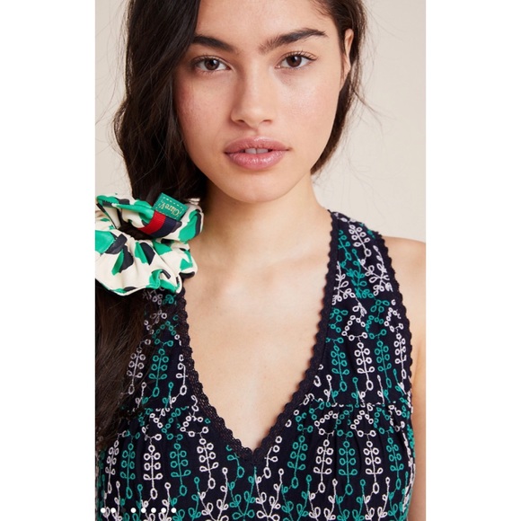 🆕Anthro Maeve Embroidered Peplum Top XL 14 - Picture 4 of 7